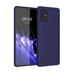 kwmobile TPU Case Compatible with Samsung Galaxy A71 - Case Soft Slim Smooth Flexible Protective Phone Cover - Deep Blue Sea