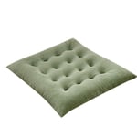 jieGorge New Plain Seat Pad Dining Room Garden Kitchen Chair Velvet Cushions Tie On, Pillow Case for Easter Day (Green)