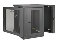 Tripp Lite 12U Wall Mount Rack Enclosure Server Cabinet Swinging Hinged Door Deep - Rack Skåp - Väggmontering - Svart - 12U - 19"