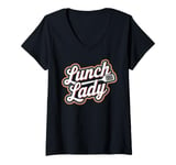 Womens Lunch Lady Cafeteria Worker V-Neck T-Shirt