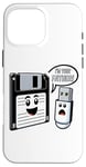 Coque pour iPhone 16 Pro Max Disquette vers clé USB 90s 00s Ordinateur Drôle Geek Joke