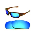 NEW POLARIZED REPLACEMNT ICE BLUE LENS FOR OAKLEY SLIVER STEALTH SUNGLASSES