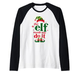 The Elf Made Me Do It Merry Christmas Elves Shenanigan Raglan Baseball Tee