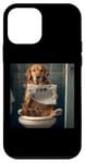 Coque pour iPhone 12 mini Toilette Golden Retriever