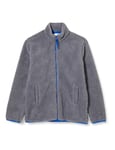 Amazon Essentials Veste Sherpa Doublée De Polaire avec Fermeture Éclair Intégrale Garçon, Gris Foncé, 11-12 Ans