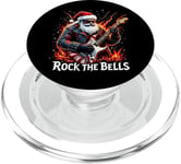 Rock the Bells Christmas Rocker Santa Rock Guitarist PopSockets PopGrip for MagSafe