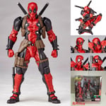 Deadpool Actionfigur med Avtagbart och Utbytbart Ansikte Samlarobjekt Modelldocka Minifigur Leksak Skrivbordsdekoration Present