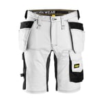 Snickers Workwear AllroundWork, arbetsshorts stretch med hölsterfickor. - Vit/Svart - 042