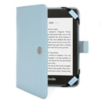 TECHGEAR BABY BLUE Kindle PU Leather Folio Case Cover With Magnetic Clasp + Screen Protector for Amazon Kindle eReaders 12th - 4th Generation (2024-2011) & Kindle Paperwhite with 6 inch Screen