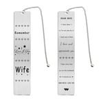 My Wife Gifts, Happy Christmas Birthday Wife Gifts from Husband, I Love My Wife Anniversary Gifts, Best Wife Present, The Good Wife，Thank You Wife Gifts, Dear Wife Bookmark