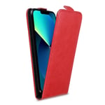 Coque pour Apple iPhone 13 PRO en ROUGE CERISE Housse de protection Étui au design flip en similicuir lisse - Neuf