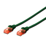 Ewent Câble Patch réseau Cat 6 U/UTP, AWG 24/7, 2 connecteurs RJ45 Vert