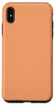 Coque pour iPhone XS Max Papaye des îles, orange, couleur unie, simple et chic