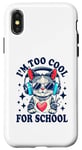 Coque pour iPhone X/XS Je suis trop cool pour l'école