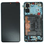 Huawei P30 LCD-näyttö + kosketus + akku - taivaansininen