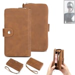 Wallet + Protective case for Nubia Red Magic 9S Pro cover brown