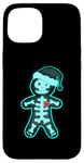 iPhone 15 X-Ray Gingerbread Man Skeleton Christmas Nurse Xray Tech Case