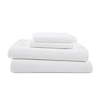 MARTEX 1S18311 225 Thread Count Cotton Rich Bed brushed Cotton Blend Super Soft Finish Easy Care Machine Washable Wrinkle Resistant Bedroom Guest Room 3 piece Twin XL Size Sheet Sets, Twin XL, White