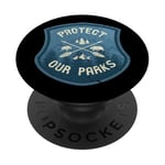 Protect Our Parks National Parks Vintage Retro Badge PopSockets Adhesive PopGrip