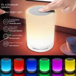 USB Rechargeable LED Bluetooth Speaker Smart Night Light Speaker Touch  Home