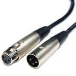 3m 3 Pin XLR Male to Female Cable PRO Audio Microphone Speaker Mixer Lead