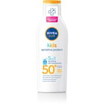 Nivea Kids Sensitive Protect & Play Lotion SPF 50+ Solskydd för barn. 200 ml