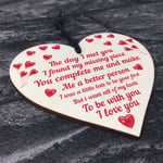 Special Wooden Heart Gift For Him Her Anniversary Valentines Gift For Boyfriend