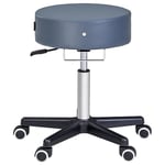 Master Massage Glider Ergonomic Round Swivel Stool Adjustable Rolling Hydraulic Stool Barber Dental Chair Home Office Stool, Royal Blue