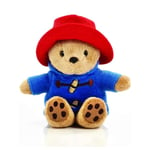 Klassisk Paddington Bear med Stövlar - Stående Plysch - Mjuk och gosig Paddington nallebjörn med ikonisk duffelrock, djungelhatt och glänsande röd