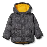 Amazon Essentials Boys' Heavyweight Hooded Puffer Jacket, Charcoal Heather, 3 Years