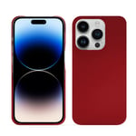 Coque cuir Apple iPhone 15 Pro - Coque arrière - Rouge - Cuir lisse - Neuf