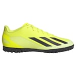 adidas Unisex X Crazyfast Club Turf Boots Sneaker, Solar Yellow/Core Black/Cloud White, 9 UK