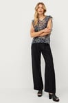 Gina Tricot - Byxor Denise Linen Trousers - Svart