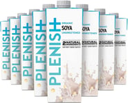 Plenish Organic Unsweetened Soya Milk (1 Litre, Pack of 8) FREE DELIVERY