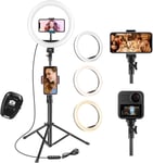 UPhitnis 10" Ring Light with Tripod Stand & Phone Ground ring light