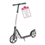 HUDORA BigWheel 205 Advanced Scooter - Trottinette Confortable en Aluminium pour jusqu'à 100kg - Réglable en Hauteur & Pliable - pour Enfants/Adolescents & Adultes