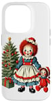 Coque pour iPhone 14 Pro Raggedy Ann Obtient une poupée jouet le jour de Noël