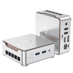 NiPoGi E2 Mini PC Ιntel Alder Lake-N97(jusqu'à 3,6 GHz, 12 W TDP), 16 Go DDR4 512 Go M.2 SSD Mini Ordinateur de Bureau W-11 Pro, Double écran 4K, HDMI 2.0, DP, Double WiFi, Tour PC pour école, Bureau