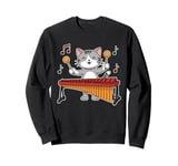 Marimbist Musician Vibraphonist Kitten Pet Cat Marimba Sweatshirt