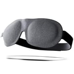 SMUG 100% Blackout Sleep & Eye Mask | Eyelash Extension Friendly | Eye Masks for Sleeping | Sleep Masks for Women & Men | Straps for Dream Comfort & Adjustability | Grey Marl