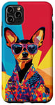 Coque pour iPhone 11 Pro Max Pop-Art Miniature Pinscher Fashion Cute Colorful Pop Art