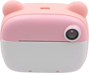 Appareil photo instantané de 6,1 cm pour enfants avec papier d'impression avec carte SD 32 G 1080p HD pour enfants caméra à double objectif (rose)