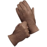 BROGER Gants de Moto Alaska Lady en Cuir de Vachette pour Femme, Coutures extérieures, Coussinets compatibles avec écran Tactile