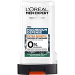 L'Oréal Paris Men Expert Collection Magnesium Defense Extra Sensitive Suihkugeeli, jossa on niasiiniamidi