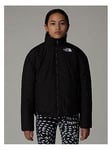 THE NORTH FACE Junior Girls Reversible Shasta Short Parka Coat - Black, Black, Size S=7-8 Years