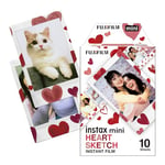 Fujifilm instax - Film Mini Heart Sketch (10 Vues)