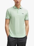 BOSS Paddy 388 Cotton Polo Top, Open Green