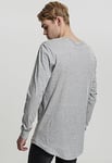 Urban Classics Men's Shaped Fashion Long Sleeve Tee - Long Sleeve Top - Grey (Grau), Small (Manufacturer size: Small)