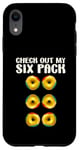 Coque pour iPhone XR Check Out My Six Pack Funny Donut Lovers Workout Gym