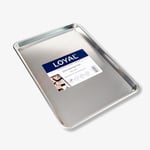 LOYAL Elite Plaque de Cuisson Demi 46x33cm, Plaque à Pâtisserie en Aluminium, Plateau de Cuisson Professionnel pour les Biscuits, les Pâtisseries - 46x33cm